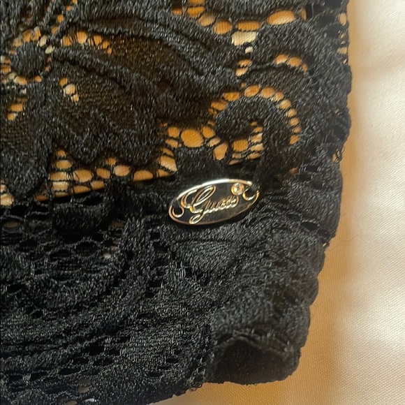 Elegant Bodycon Black Lace Mini Dress • Size medium - Picture 8 of 16